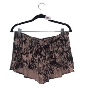 Anthropologie, RVCA, Shorts, Flowy, Abstract, L (fit more like a Med) Tan,Black